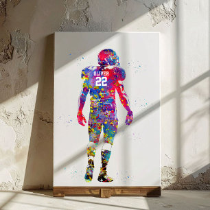 Toile Joueur de football américain