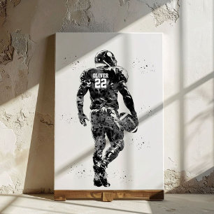 Toile Joueur de football américain
