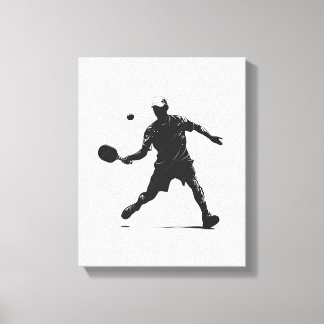 Toile Joueur de Pickleball Silhouette Sport Design (Recto)