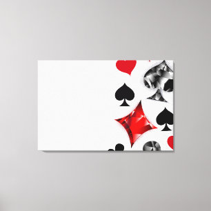 Toile Joueur de poker Joueur de cartes de jouer costumes