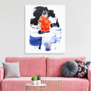 Toile Joueur de Steel Drums Bass / Artiste Larry Lerew