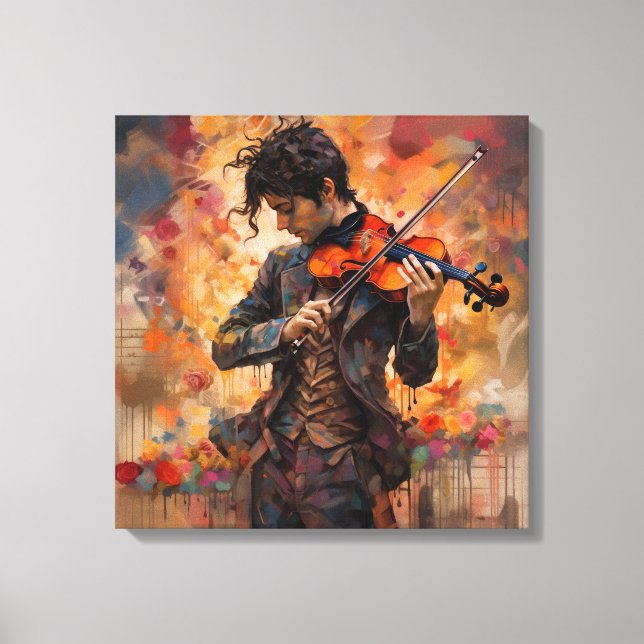 Toile Joueur de violon en pratique (Recto)