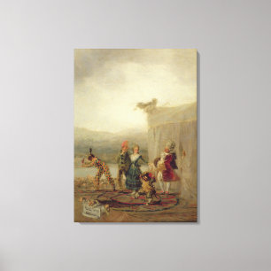 Toile Joueurs de flânerie, 1793 (huile du fer-blanc)