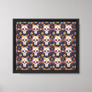 Toile Jour coloré du crâne de sucre mort