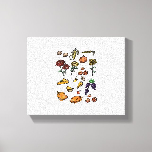 Toile Jour d'Action de grâce attributs automne Classic T (Recto)