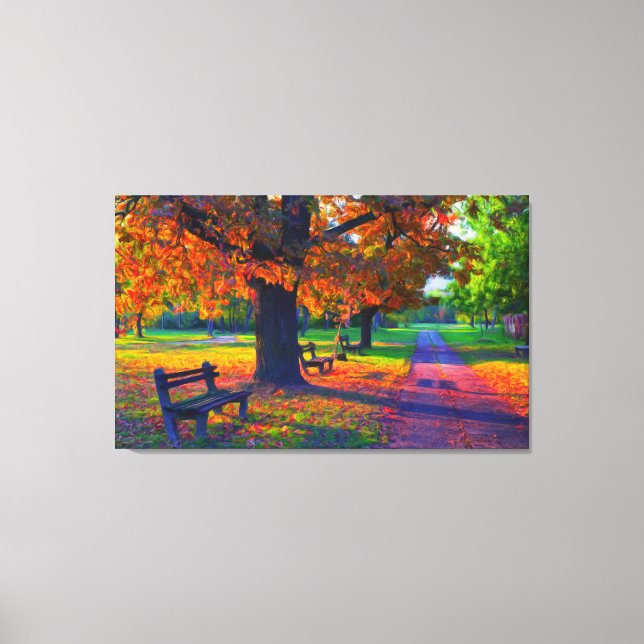 Toile Jour D'Automne Dans Le Parc Wall Art (Recto)