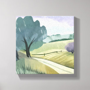 Toile Jour de la pluie   Nature Paysage des collines Wat