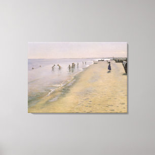 Toile Jour d'été à la plage du sud de Skagen, 1884