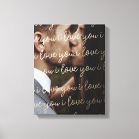 Jour du mariage Photo Love You Art Canvas