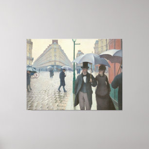 Toile Journée vintage de la pluie de Paris Street