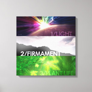 Toile Jours de création 1-3 Canvas Imprimer 18" x 18"