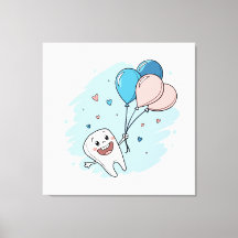 Joyeuse dent de dessin avec ballons - Santé dentai