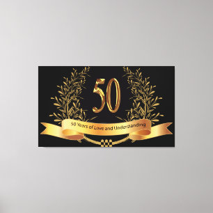 Toile Joyeux 50e anniversaire de Mariage imprimés en toi