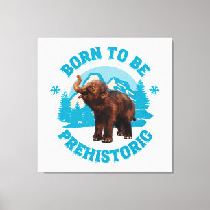 Toile Joyeux Anniversaire Enfants Mammouth Préhistorique