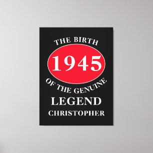 Toile Joyeux Anniversaire Monogramme Ajouter le nom Anné