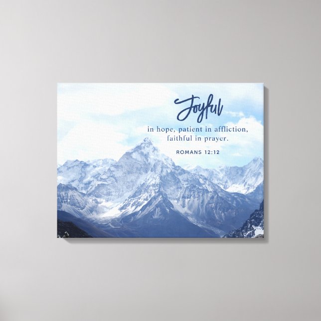Toile Joyeux dans l'espoir Christian Inspirational Mount (Recto)