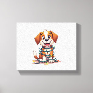Toile Joyeux feux Beagles