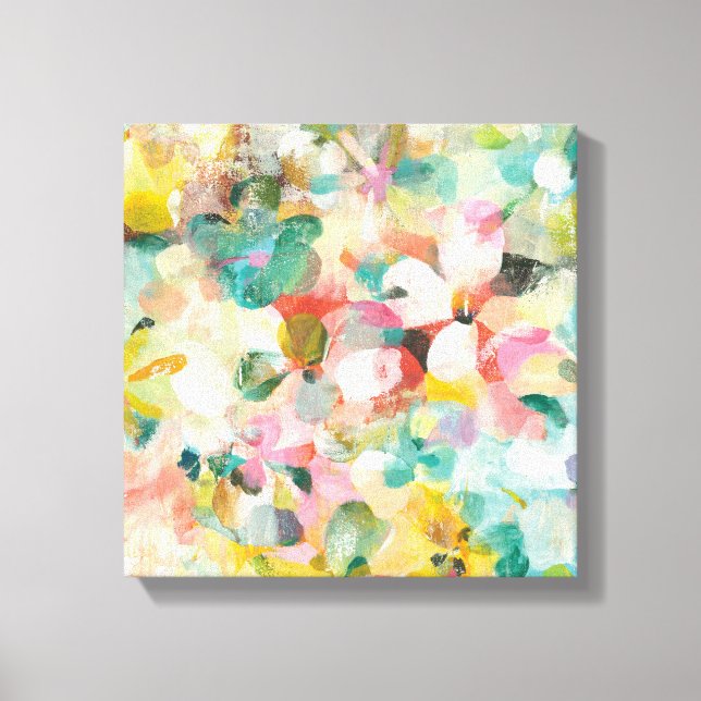 Toile Joyeux Jardin | Pétales pastel douces (Recto)