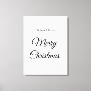 Toile Joyeux Noël ajoutez nom texte cadeau personnalisé 