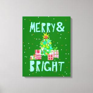 Toile Joyeux sapin de Noël