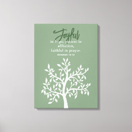 Toile Joyeux Verse de la Bible et arbre simple