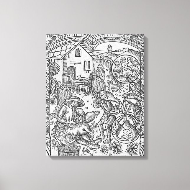 Toile Juin, tonte des moutons, Gemini (Recto)