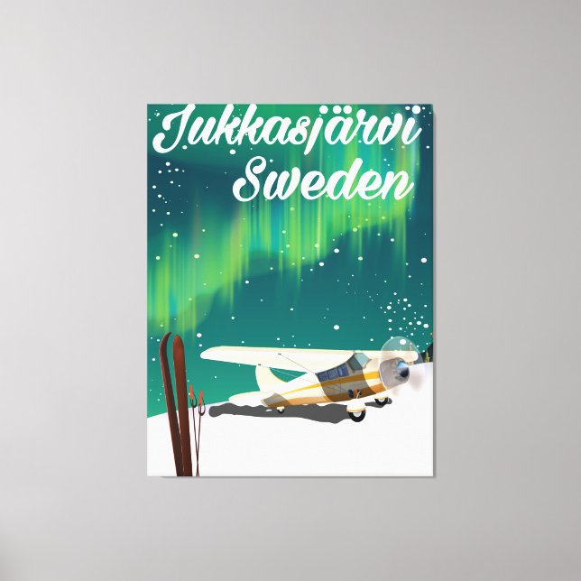 Toile Jukkasjärvi Suède Horloge de vacances (Recto)