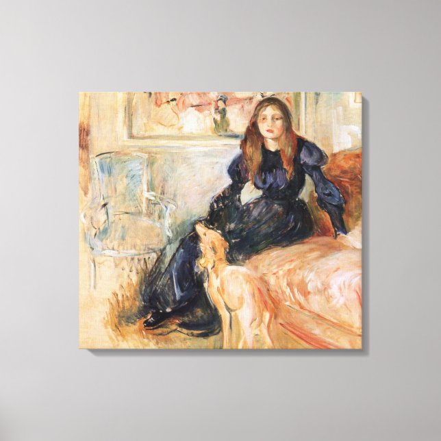 Toile Julie Manet et son Greyhound (par Berthe Morisot) (Recto)