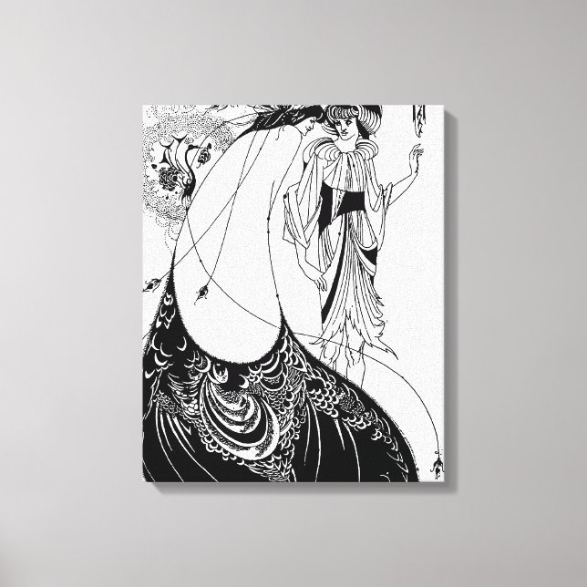 Toile Jupe Peacock Beardsley Art Nouveau (Recto)