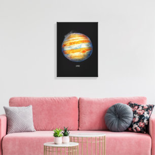 Toile Jupiter Planet Artwork - Illustration de l'espace 