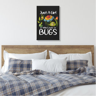 Toile Juste une fille qui aime les insectes