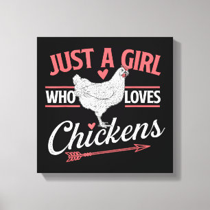 Toile Juste Une Fille Qui Aime Les Poules - Amoureuse De