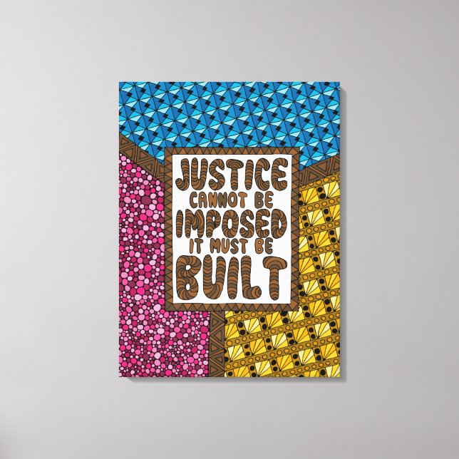 Toile Justice ne peut être imposée - Justice sociale Imp (Recto)