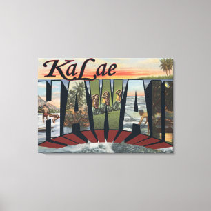 Toile Ka Lae, lettre ScenesKa Lae, HI de HawaiiLarge