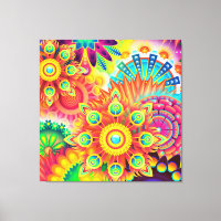 Kaleidoscopic Mandalas coussin coloré d'ascension