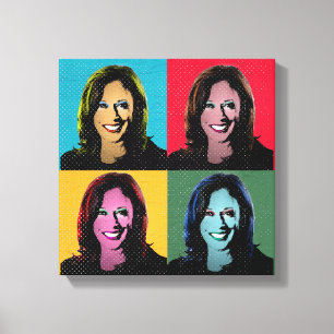 Toile Kamala Harris Pop Art Peinture