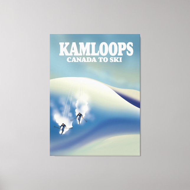 Toile Kamloops Canada à Ski (Recto)