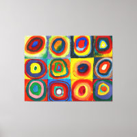 KANDINSKY - Carrés à cercles concentrés (1913)