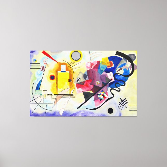 Toile KANDINSKY - JAUNE BLEU ROUGE - 1925 - Bauhaus - (Recto)