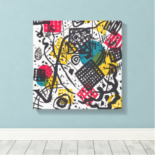 Toile Kandinsky Mondes minuscules V Bauhaus Abstrait Vin