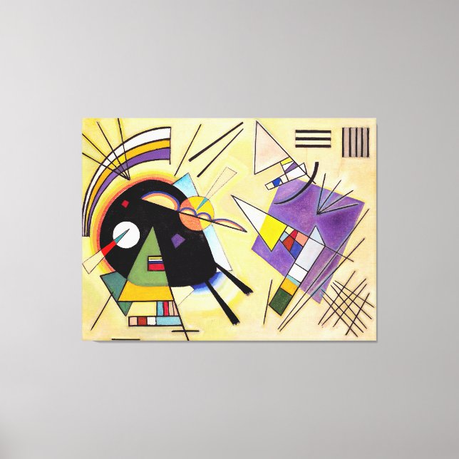Toile KANDINSKY - NOIR ET VIOLET - 1923 - Bauhaus - (Recto)