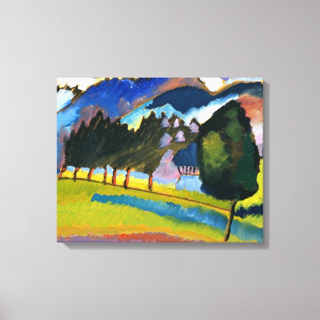 Toile Kandinsky - Paysage avec collines ondulantes (Recto)