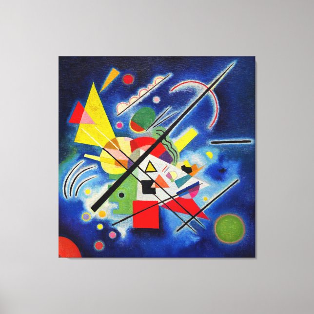 Toile KANDINSKY - PEINTURE BLEUE - 1924 - Bauhaus - (Recto)