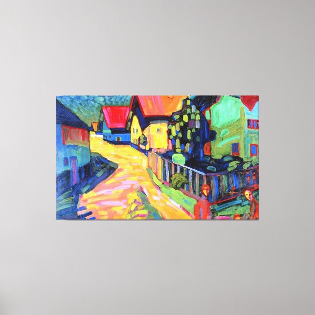 Toile Kandinsky - rue Murnau avec femmes, 1908, (Recto)