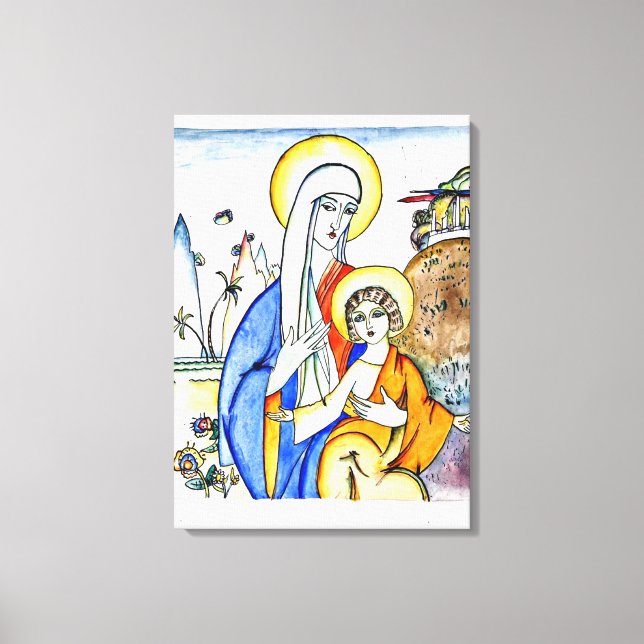Toile Kandinsky - Vierge et Enfant, belle peinture (Recto)
