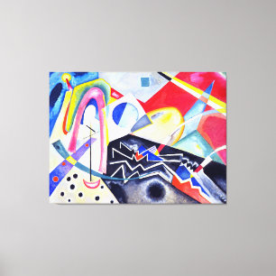 Toile KANDINSKY - ZIG BLANC ZAGS - 1922 - Bauhaus -