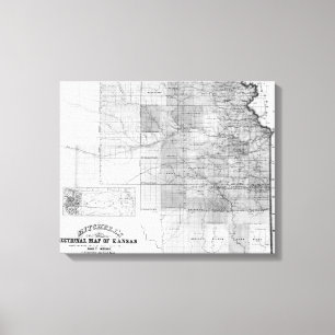 Toile KansasPanoramic MapKansas