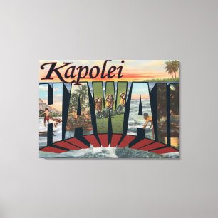 Toile Kapolei, Hawaii - Scènes de grandes lettres