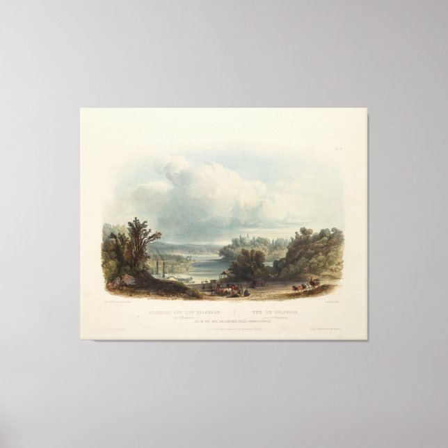 Toile Karl Bodmer : Vue du Delaware près de Bordentown (Recto)