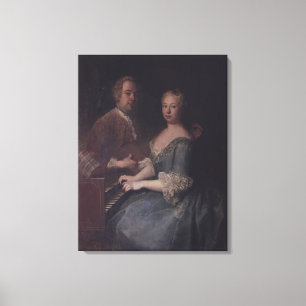 Toile Karl-Heinrich Graun et sa femme Anna-Louise